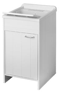 Mobile Lavatoio in PVC 45x50x85cm 1 Anta Forlani Honest Bianco