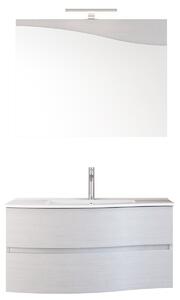 Mobile bagno sospeso 90cm legno larice bianco mood-762 - Olimpo Docce