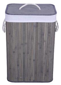 Cesto Portabiancheria 40x30x60 cm in Bamboo Collection Grigio