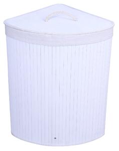 Cesto Portabiancheria 37x37x60 cm in Bamboo Collection Bianco