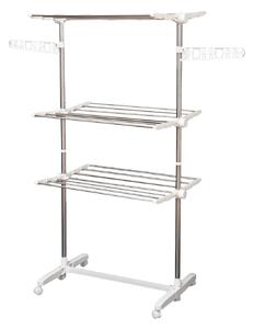 Stendibiancheria 3 Piani Regolabile in Acciaio Inox Premium