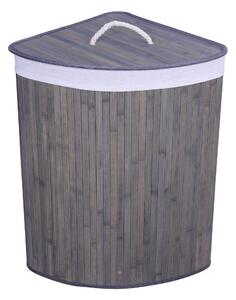 Cesto Portabiancheria 37x37x60 cm in Bamboo Collection Grigio