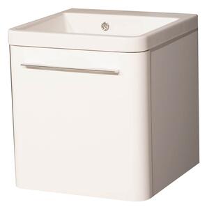 Mobile Lavatoio Sospeso 50,5x50,5x56 cm 1 Cassetto Montegrappa Novella Dipiù Bianco