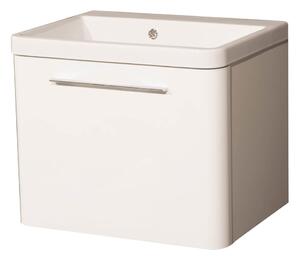 Mobile Lavatoio Sospeso 65,5x50,5x56 cm 1 Cassetto Montegrappa Novella Dipiù Bianco