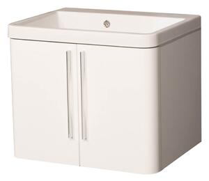 Mobile Lavatoio Sospeso 65,5x50,5x56 cm 2 Ante Montegrappa Novella Dipiù Bianco