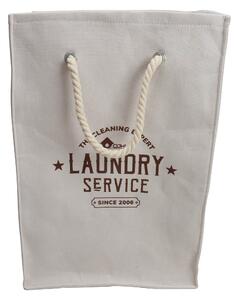 Borsa Portabiancheria con Manici 60x29x40 cm in Tessuto Beige