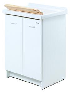 Mobile Lavatoio 63x50x87 cm 2 Ante Asse in Legno Montegrappa Acqua Edilla Bianco