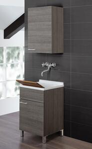 Mobile Pensile da Bagno 50x67x30cm Rovere Scuro