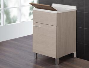 Mobile Lavatoio in Legno 50x83x50 cm Rovere Chiaro
