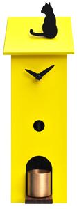 Orologio da Parete 13x37x11cm Pirondini Italia Solitario Giallo Zolfo