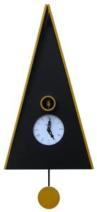 Orologio a Cucù da Parete 26X46X15Cm Pirondini Italia Norimberga Nero e Giallo
