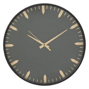 Orologio da Muro Glam Elegant Ø40x6 cm in Ferro MDF e Vetro Oro e Nero