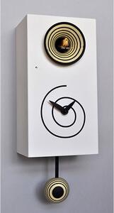 Orologio a Cucù da Parete 13X25X12Cm Pirondini Italia Spirale Bianco