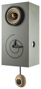 Orologio a Cucù da Parete 13X25X12Cm Pirondini Italia Spirale Grigio Cemento