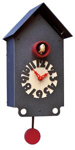 Orologio a Cucù da Parete 17X30X12Cm Pirondini Italia Casetta Nero Graffite