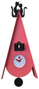 Orologio a Cucù da Parete 25X55X11Cm Pirondini Italia Gattini Viola Erika