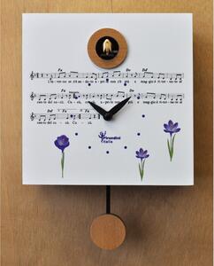 Orologio a Cucù da Parete 20,5X20,5X10Cm Pirondini Italia Primavera Bianco
