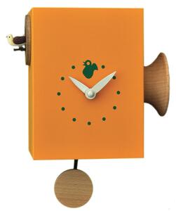 Orologio a Cucù da Parete 15X16X11Cm Pirondini Italia Trombettino Giallo Melone