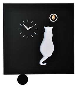 Orologio a Cucù da Parete 39X39X9Cm Pirondini Italia Cat Nero