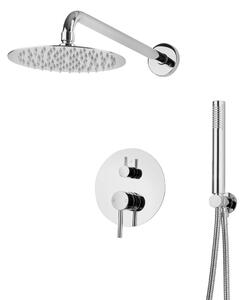 Set doccia soffione in acciaio slim doccetta in ottone bold-r - Olimpo Docce