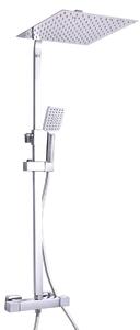 Colonna doccia termostatica cromata con soffione 30x30 - Olimpo Docce