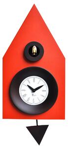 Orologio a Cucù da Parete 20x36x13cm Pirondini Italia Dark Rosso
