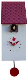 Orologio a Cucù da Parete 13x30x12 cm Pirondini Italia Portofino Bianco
