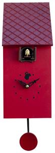 Orologio a Cucù da Parete 13x30x12 cm Pirondini Italia Portofino Rosso Carminio