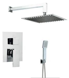 Kit doccia quadrato miscelatore da incasso soffione 25x25 tbol - Olimpo Docce