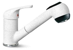 Rubinetto Cucina Miscelatore Monocomando Doccetta Estraibile Apell AP20GW Granito Bianco