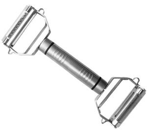 Speedy Peeler Utensile da Taglio a Doppia Testa a 4 Lame Affetta Taglia Frutta Verdura e Ortaggi in Acciaio Inox