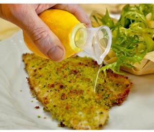 Squizzy Lo Spillasucco con Tappo Spremi Agrumi Limoni Pompelmo Arance Spremilimoni