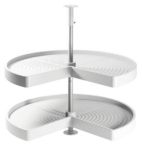 Cestello Girevole Ø81 cm per Mobile da Cucina 90 cm in Plastica Emuca Bianco