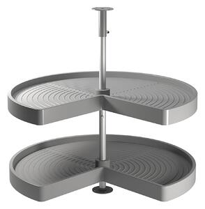 Cestello Girevole Ø71 cm per Mobile da Cucina 80 cm in Plastica e Alluminio Emuca Grigio