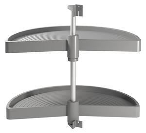 Cestello Girevole Ø65 cm per Mobile da Cucina 80 cm in Plastica Emuca Grigio