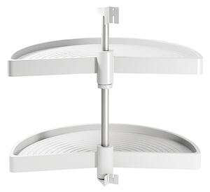 Cestello Girevole Ø65 cm per Mobile da Cucina 80 cm in Plastica Emuca Bianco