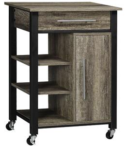 Carrello da Cucina 60x50x84,5 cm in Legno Truciolato Marrone