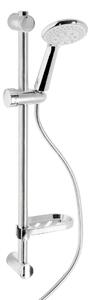 Set doccia saliscendi cromato 5 getti in aciaio inox e abs capri - Metaform