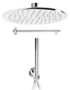 Kit doccia 5pz soffione 25 presa acqua braccio doccia flex e doccetta metaform - Olimpo Docce