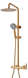 Colonna doccia con miscelatore soffione 25cm oro spazzolato versace - Olimpo Docce