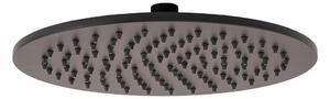 Soffione doccia rotondo in acciaio inox nero finitura opaca ø 25 seven black - Metaform