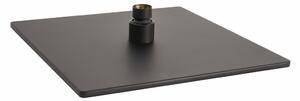 Soffione doccia nero 25x25 opaco con ugelli neri look total black metaform - Metaform