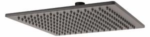 Soffione doccia nero 20x20 opaco con ugelli neri look total black metaform - Metaform