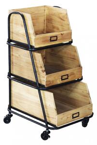 Mobile Buster 37,5x48x75,5 h cm in Metallo Nero
