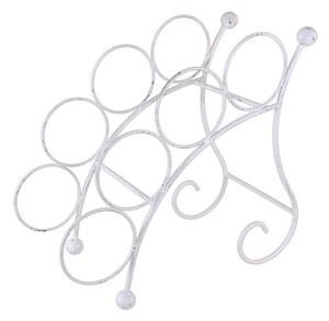 Portabottiglie Christopher Bianco Antico 36,5x19x33 h cm in Acciaio Bianco