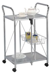 Carrello da Cucina Pieghevole Cromato in Acciaio Tosini TA019C