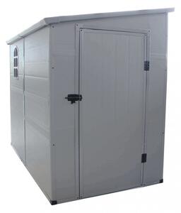 Casetta Box da Giardino Hause 143x247x194 h cm in Plastica Grigio chiaro
