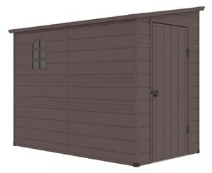 Casetta Box da Giardino Hause 143x247x194 h cm in Plastica Marrone