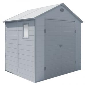Casetta Box da Giardino Hause 190x192x226 h cm in Plastica Grigio chiaro