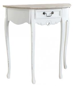 Tavolo Cuore 79x31x79 h cm in Legno di paulownia Bianco